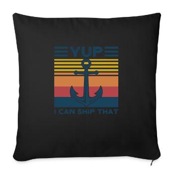 Captain Captains Boating Gift - Sofa pillowcase 17,3'' x 17,3'' (45 x 45 cm) - black - Front