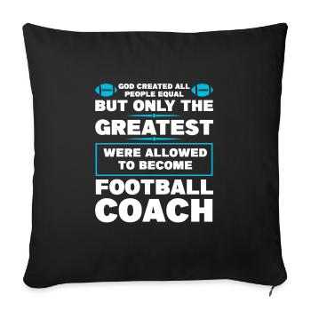 Coach Football Coach Football Game Gift - Sofa pillowcase 17,3'' x 17,3'' (45 x 45 cm) - black - Front