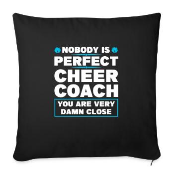 coach cheer sport cheer coach gift - Sofa pillowcase 17,3'' x 17,3'' (45 x 45 cm) - black - Front