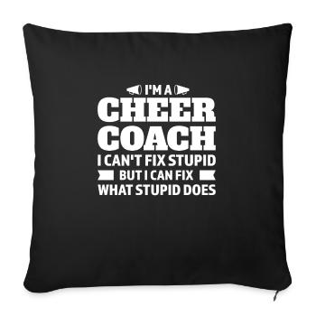 coach cheer sport cheer coach gift - Sofa pillowcase 17,3'' x 17,3'' (45 x 45 cm) - black - Front