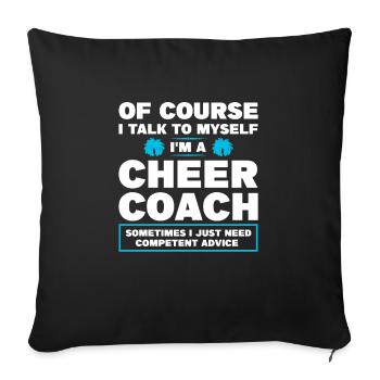 coach cheer sport cheer coach gift - Sofa pillowcase 17,3'' x 17,3'' (45 x 45 cm) - black - Front