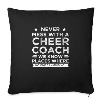 coach cheer sport cheer coach gift - Sofa pillowcase 17,3'' x 17,3'' (45 x 45 cm) - black - Front