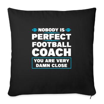Coach Football Coach Football Game Gift - Sofa pillowcase 17,3'' x 17,3'' (45 x 45 cm) - black - Front