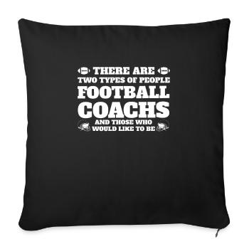 Coach Football Coach Football Game Gift - Sofa pillowcase 17,3'' x 17,3'' (45 x 45 cm) - black - Front
