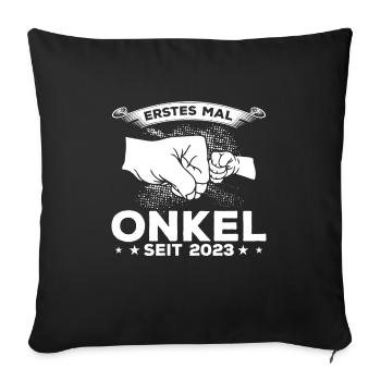 Onkel 2023 Familie Onkels Geschenk - Sofakissenbezug 45 x 45 cm - Schwarz - Vorne
