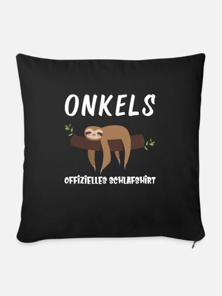 Onkel Schlafshirt Onkels Geschenk - Sofakissenbezug 45 x 45 cm - Schwarz