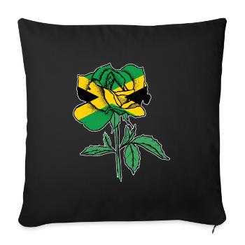 Flag Rose German German Flag Gift - Sofa pillowcase 17,3'' x 17,3'' (45 x 45 cm) - black - Front