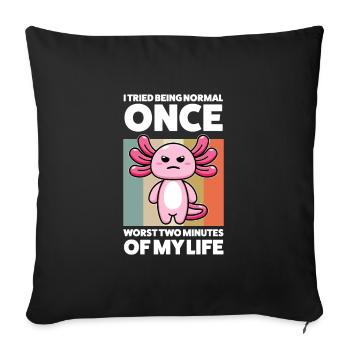 Axolotel Axolotl Lover Axolotls Gift - Sofa pillowcase 17,3'' x 17,3'' (45 x 45 cm) - black - Front
