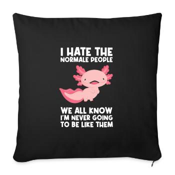 Axolotel Axolotl Lover Axolotls Gift - Sofa pillowcase 17,3'' x 17,3'' (45 x 45 cm) - black - Front