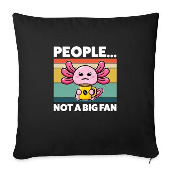 Axolotel Axolotl Lover Axolotls Gift - Sofa pillowcase 17,3'' x 17,3'' (45 x 45 cm) - black - Front
