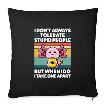 Axolotel Axolotl Lover Axolotls Gift - Sofa pillowcase 17,3'' x 17,3'' (45 x 45 cm) - black - Front
