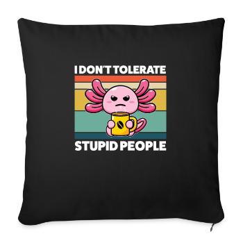 Axolotel Axolotl Lover Axolotls Gift - Sofa pillowcase 17,3'' x 17,3'' (45 x 45 cm) - black - Front