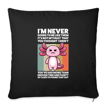 Axolotel Axolotl Lover Axolotls Gift - Sofa pillowcase 17,3'' x 17,3'' (45 x 45 cm) - black - Front