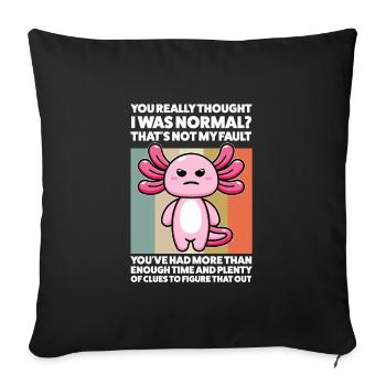 Axolotel Axolotl Lover Axolotls Gift - Sofa pillowcase 17,3'' x 17,3'' (45 x 45 cm) - black - Front