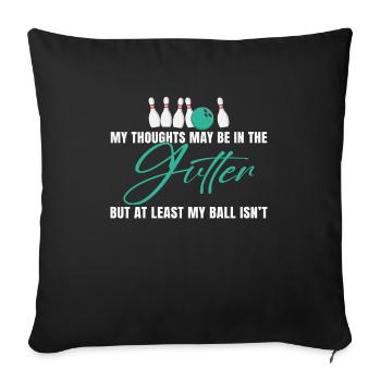 Bowling Bowls Gift - Sofa pillowcase 17,3'' x 17,3'' (45 x 45 cm) - black - Front