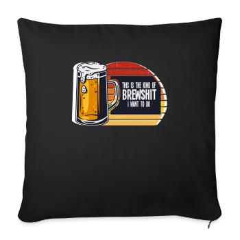 Brewery Beer Gift - Sofa pillowcase 17,3'' x 17,3'' (45 x 45 cm) - black - Front