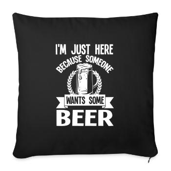 Brewery Beer Gift - Sofa pillowcase 17,3'' x 17,3'' (45 x 45 cm) - black - Front
