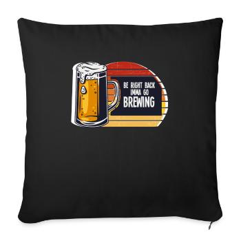 Brasserie Beer Cadeau - Housse de coussin décorative 45 x 45 cm - noir - Devant