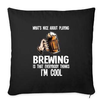 Brewery Beer Gift - Sofa pillowcase 17,3'' x 17,3'' (45 x 45 cm) - black - Front