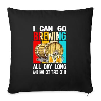 Brasserie Beer Cadeau - Housse de coussin décorative 45 x 45 cm - noir - Devant