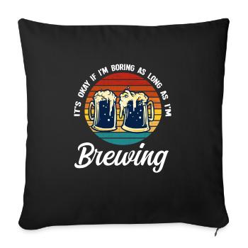 Brasserie Beer Cadeau - Housse de coussin décorative 45 x 45 cm - noir - Devant