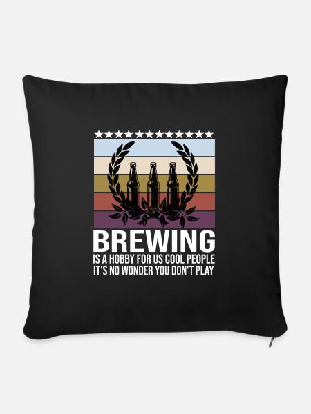 Brauerei Bier Geschenk - Sofakissenbezug 45 x 45 cm - Schwarz
