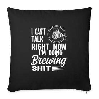Brasserie Beer Cadeau - Housse de coussin décorative 45 x 45 cm - noir - Devant