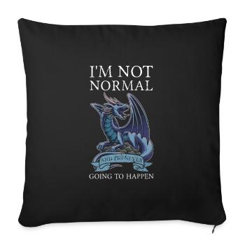 Dragon Dragon Mythical Creature Gift - Sofa pillowcase 17,3'' x 17,3'' (45 x 45 cm) - black - Front