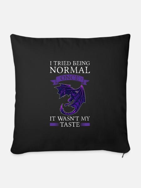 Drachen Drachen Fabelwesen Geschenk - Sofakissenbezug 45 x 45 cm - Schwarz