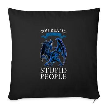 Dragon Dragon Mythical Creature Gift - Sofa pillowcase 17,3'' x 17,3'' (45 x 45 cm) - black - Front