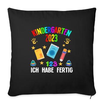 Kindergarten 2023 Abschluss Kita-Abschluss 2023 Ge - Sofakissenbezug 45 x 45 cm - Schwarz - Vorne