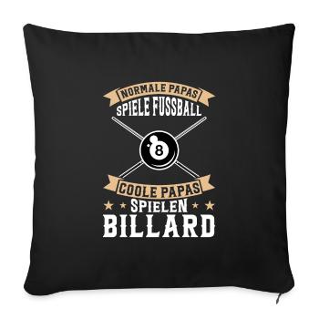 Vater Billard Billard Vater Billard Geschenk - Sofakissenbezug 45 x 45 cm - Schwarz - Vorne