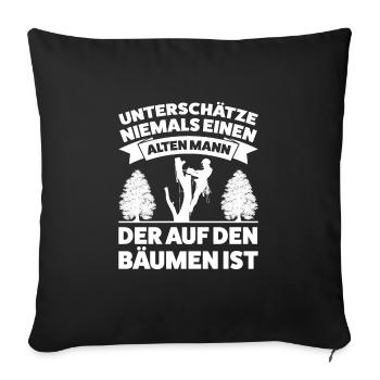 Baumkletterer Arborist Baumklettern Geschenk - Sofakissenbezug 45 x 45 cm - Schwarz - Vorne