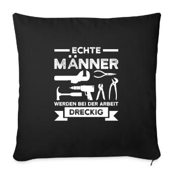 Dachdecker Beruf Dachdecken Geschenk - Sofakissenbezug 45 x 45 cm - Schwarz - Vorne