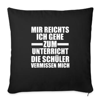 Lehrer Beruf Schullehrer Geschenk - Sofakissenbezug 45 x 45 cm - Schwarz - Vorne