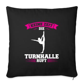 Turnen Mädchen Turnerinnen Geschenk - Sofakissenbezug 45 x 45 cm - Schwarz - Vorne