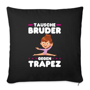 Turnen Mädchen Bodenturnen Geschenk - Sofakissenbezug 45 x 45 cm - Schwarz - Vorne
