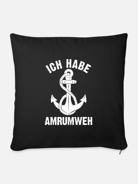 Amrum Norddeutschland Amrum Reise Geschenk - Sofakissenbezug 45 x 45 cm - Schwarz