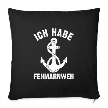 Fehmarn Norddeutschland Ostsee Geschenk - Sofakissenbezug 45 x 45 cm - Schwarz - Vorne