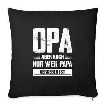 Opas Opa Opas Geschenk - Sofakissenbezug 45 x 45 cm - Schwarz - Vorne