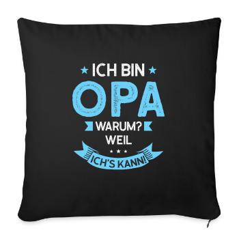 Opas Opa Opas Geschenk - Sofakissenbezug 45 x 45 cm - Schwarz - Vorne