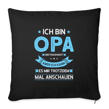 Opas Opa Opas Geschenk - Sofakissenbezug 45 x 45 cm - Schwarz - Vorne
