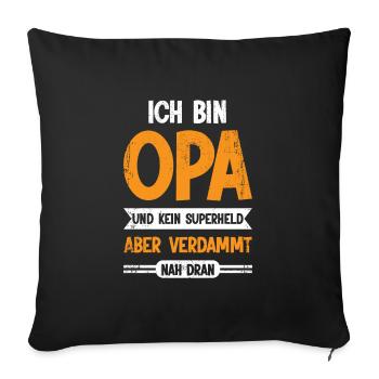Opas Opa Opas Geschenk - Sofakissenbezug 45 x 45 cm - Schwarz - Vorne
