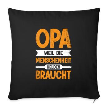 Opas Opa Opas Geschenk - Sofakissenbezug 45 x 45 cm - Schwarz - Vorne