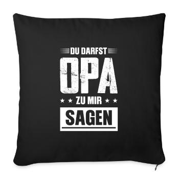 Opas Opa Opas Geschenk - Sofakissenbezug 45 x 45 cm - Schwarz - Vorne