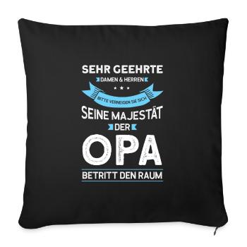 Opas Opa Opas Geschenk - Sofakissenbezug 45 x 45 cm - Schwarz - Vorne