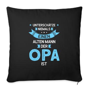 Opas Opa Opas Geschenk - Sofakissenbezug 45 x 45 cm - Schwarz - Vorne