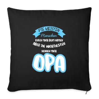 Opas Opa Opas Geschenk - Sofakissenbezug 45 x 45 cm - Schwarz - Vorne