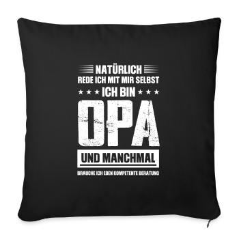 Opas Opa Opas Geschenk - Sofakissenbezug 45 x 45 cm - Schwarz - Vorne