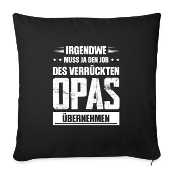 Opas Opa Opas Geschenk - Sofakissenbezug 45 x 45 cm - Schwarz - Vorne
